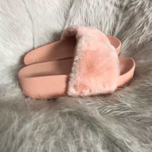 Furry Pink Slides